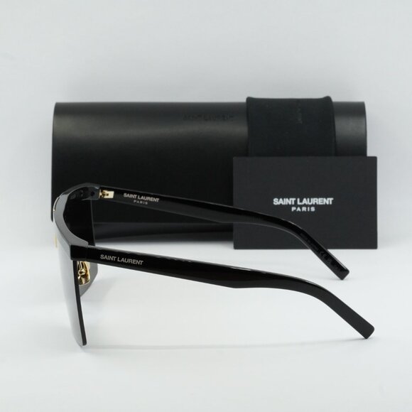 Saint Laurent SL537 PALACE 001 Shield Sunglasses – Black - Picture 9 of 10